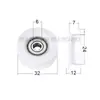 Rodamientos con Recubrimiento de Plástico 608 Rodillo con Ranura 624U Polea para Puertas y Ventanas Deslizantes 625 Ranura de Eub de Nylon Fabricante 626