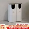 Cubos de basura para exteriores, Papeleras de saneamiento comerciales de acero inoxidable, Cubos de basura grandes clasificados para exteriores en calles, parques y áreas escénicas