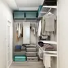 Medas Armario Integral Dormitorio Vestidor Armario Metálico de Estilo Abierto Cuarto de Almacenamiento Armario para Construcción de Pared