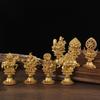 Roda do Xizang Rei Qizhen Tantra Tesouro Qizheng Ornamentos Clássicos Auspiciosos Esculpido Extremamente Tesouro Mágico Salão de Buda com Ciano Antigo