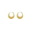 Pendientes geométricos simples con temperamento exagerado de Europa y Estados Unidos, pendientes de mujer, pendientes de acero de titanio chapados en oro de 18 quilates, joyería al por mayor