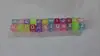Accesorios para joyería DIY, cuentas acrílicas de colores, cuentas con letras para la educación temprana de niños, pulseras y collares de cuentas, cuentas planas cuadradas