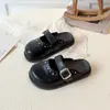 Pantuflas para Niñas 2025 Otoño/Invierno Nuevos Zapatos de Princesa para Bebés y Niños Mayores Moda Estampado de Leopardo Pantuflas Cerradas sin Cierre