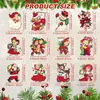 Produto Novo Transfronteiriço 12 Peças Papai Noel Boneco de Neve Menina Enfeites de Madeira Árvore de Natal Decorações de Casa