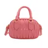 Bolsa de Almohada Bordada para Niños Versión Coreana Pequeña Princesa Bolso Tipo Bowling Plegado para Niñas, Bolso de Hombro Cruzado Único para Niñas