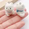 Acessórios de Resina de Cachorro Animal 3D Aveludado Chaveiro Desenho Animado Joias Artesanais DIY Pingente Venda Quente Transfronteiriça