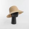 Sombrero de paja plegable de ala grande para mujer, sombrero de paja de rafia fina de ganchillo, para exteriores, playa, protector solar, moda de primavera y verano