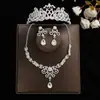 Adorno de cabeça para noiva acessórios de casamento acessórios para cabelo Coroa acessórios de presente de casamento terno de colar de pérolas coreano de três peças atacado