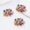 Accesorios de Moda Tendencia Piezas para Manualidades Pulseras de Dibujos Animados Amuletos Colgante Doble de Metal Accesorios de Dibujos Animados Gato Mickey Adornos