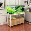 Acero y madera nuevo mueble base para acuario marco base metálico base acero inoxidable tanque de plantas estante para acuario gabinete de hierro para acuario