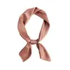 Diadema Elegante Sencilla para Mujer con Decoración para Camisa Bufanda Profesional Color Sólido Satén de Seda Artificial Gasa Bufanda Cuadrada de 70cm