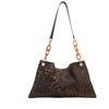 Bolso de mujer, bolso de hombro informal de gran capacidad, bolso de hombro para otoño e invierno 2024, bolso de hombro a juego, bolso de moda con estampado de leopardo.