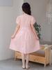 Vestidos Combinando Manga Curta para Mãe e Filha, Verão 2026 Algodão Puro Doce Princesa Francesa, Vestido Justo para Crianças Mais Velhas