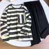 Pijamas de Algodón para Mujer 2025 Nuevo Primavera y Otoño Manga Larga Cuello Redondo Viento Rojo de Internet Lindo Algodón Ropa de Casa Traje