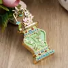 Imán de Nevera de Cesta de Flores de Metal Personalizado Creativo Artificial Antiguo Pegatina Magnética para Nevera con Relieve Souvenir Cultural y Creativo Pegatina Decorativa