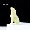 Cross-border Natural Crystal Little Wolf Carving Crystal Animal Raw Stone Ore Espécime Home Decoração Ornamentos