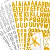 Pegatinas de letras doradas estilo ins, materiales de decoración para diario de estudiante y álbum de recortes, creación de escenas DIY, pegatinas plateadas autoadhesivas para diario