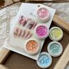 Manicura Brocado Rosa Fantasía Colorida Aurora Sirena Color de Ensueño Rosa Ópalo Ultrafina Brillante Decoración de Uñas Lentejuelas