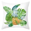 Funda de Almohada Ins Plantas Verdes de Verano 2026 Nuevo Producto Transfronterizo Piña Acuarela Funda de Cojín para Sofá Suministros para el Hogar