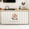 Cortina para cubrir diversos artículos de gabinete de cocina, sin perforaciones, para gabinete, cortina de estufa, perchero para cortinas feo, riel deslizante a prueba de polvo para gabinete de cortina