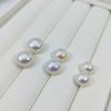 Pendientes de Plata de Ley S925 con Aguja de Plata S999 y Perla Swarovski para Mujer, Clips para Orejas con Perla Grande, Nuevos Pendientes Populares 2026