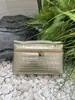 Bolsa Caixa Padrão Crocodilo Lp19 Couro Genuíno Bolsa Lancheira Bolsa de Ombro Único Transversal Pequena Quadrada Mesmo Estilo Gigi Bolsa de Maquiagem
