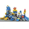 Resbaladilla grande de plástico para exteriores, combinación de resbaladilla y columpio para jardín de infantes, equipo de juegos infantiles para exteriores para áreas residenciales y plazas