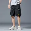 Pantalones Cortos de Trabajo Finos de Verano para Hombre ins Sueltos de Media Pierna Estilo Coreano Modernos Rectos Deportivos Casuales para Hombre