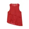 Estilo Europeo y Americano Transfronterizo Z Nueva Moda Elegante Ropa para Mujer al por Mayor Top Decorativo Asimétrico en Capas 3666124