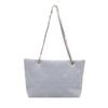 Atacado Bolsa Tote de Mão Xadrez de Alta Qualidade Bolsa Feminina 2025 Verão Nova Bolsa de Ombro de Grande Capacidade Bolsa Transversal de Corrente