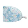 Gorro de enfermera para quirófano transfronterizo, gorro quirúrgico absorbente de sudor, gorro de cúpula para odontología y belleza con cola, turbante para la cabeza de hospital