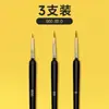 Conjunto de Canetas de Pincel Fino de Pelo de Lobo para Pintura, Pincel de Ponta Macia para Contornos e Detalhes Finos, Caneta de Linha para Pintura Acrílica e Tradicional Chinesa