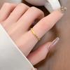 Anillo Delgado de Banda Cuadrada Texturizada de Nicho en Plata S925 para Mujer, Anillo Abierto Apilable Retro Simple al por Mayor