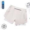 Shorts Esportivos de Verão Homens de secagem rápida respirável Dupla camada Anti-corrida Falso Treinamento de duas peças Calças de três pontos Fitness Running Shorts
