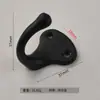 Gancho de ropa negro de estilo europeo, gancho individual para ropa, zapatero, baño, gancho individual para colgar en la pared, gancho para armario, venta al por mayor