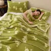 Manta elegante estilo meados do século, grau A, em Raschel, espessa para o calor do inverno, manta de veludo de leite, manta para cochilo no sofá, colcha de ar condicionado