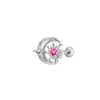 Gabei Europea y Americana Transfronteriza 3D Luna Hélice de Oreja Clavo Corazón Forma Zirconia Hélice de Oreja Clavo Perforación Joyería Fábrica en Stock