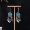 Brincos Longos com Franjas Estilo Boêmio com um Toque de Luxo, Brincos Vintage Estilo Étnico Minoritário, Acessórios de Orelha Longos Únicos