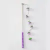 Brinquedo para Gato Cabo de Madeira Corda de Caqui Varinha Agitadora com Sino, Resistente a Arranhões e Mordidas, Cabeça de Reposição para Varinha Agitadora de Gato Pet