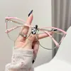 Óculos de armação reta estilo gatinho, anti-luz azul, alta qualidade, best-seller transfronteiriço, nova moda, simples, armação versátil para mulheres