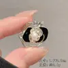 Broche de Perla de Camelia para Mujer, Broche de Nicho de Alta Gama, Ropa de Traje, Accesorios Anti-Exposición, Broche Versátil