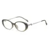 Novos Óculos de Leitura Femininos com Armação Oval Lentes de Vidro HD Armação Artística Retrô Óculos de Leitura para Presbiopia