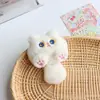 Chaveiro Pingente de Pelúcia Boneca Gato Fofo Boneca Casal Estudante Pingente para Mochila Broche de Desenho Animado Joia