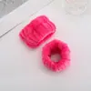 Muñequera para Lavarse la Cara, Protector de Muñeca Impermeable para Mujer, Muñequera Absorbente para Lavar, Diadema de Coral Fleece para Recoger el Cabello