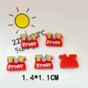 Mini tamanho pequeno desenho animado Urso Rosa Vermelho marca porco rosa pato unha grampo de cabelo prendedor de cabelo elástico de cabelo DIY resina acessórios