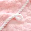 Juego de Toallas de Vellón Coral al por Mayor, Patrón de Nubes, Toalla Cuadrada Pequeña Suave y Absorbente, Envoltura de Baño de Color Sólido, Toalla Facial para el Hogar
