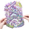 [nueva super versión] caja de juguetes mundo espacio paisajismo pegatinas 3d paisajismo pegatinas cabaña DIY