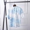 Camisa de Manga Corta Estilo Hawaiano Hong Kong para Hombres y Mujeres Verano Holgada Delgada Hawaiana Playa Floral Camisa de Media Manga con Flores
