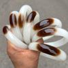 Transmisión en vivo suministra una pieza de azúcar imitación Hetian Jade de Xinjiang carne blanca pulsera de miel material de Mongolia Exterior material de azúcar Hetian