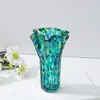 Vaso de vidro artesanal de alta qualidade romântico francês nicho flor hidropônica suave decoração de mesa de sala de estar armário de TV